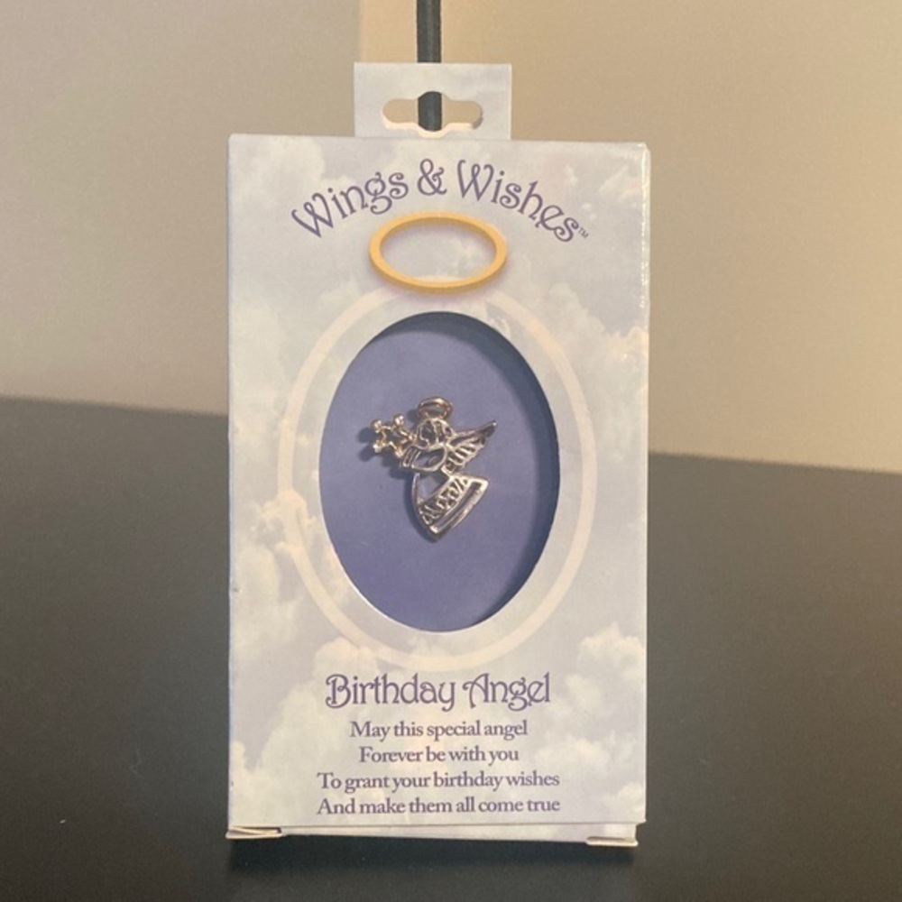 Silver Birthday Angel Pendant